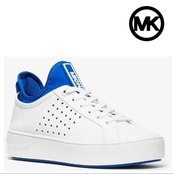 ace perforated leather and scuba sneaker